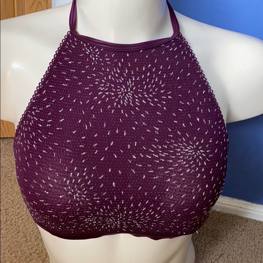 Victoria’s Secret Maroon Diamond Ice Sparkles Bra